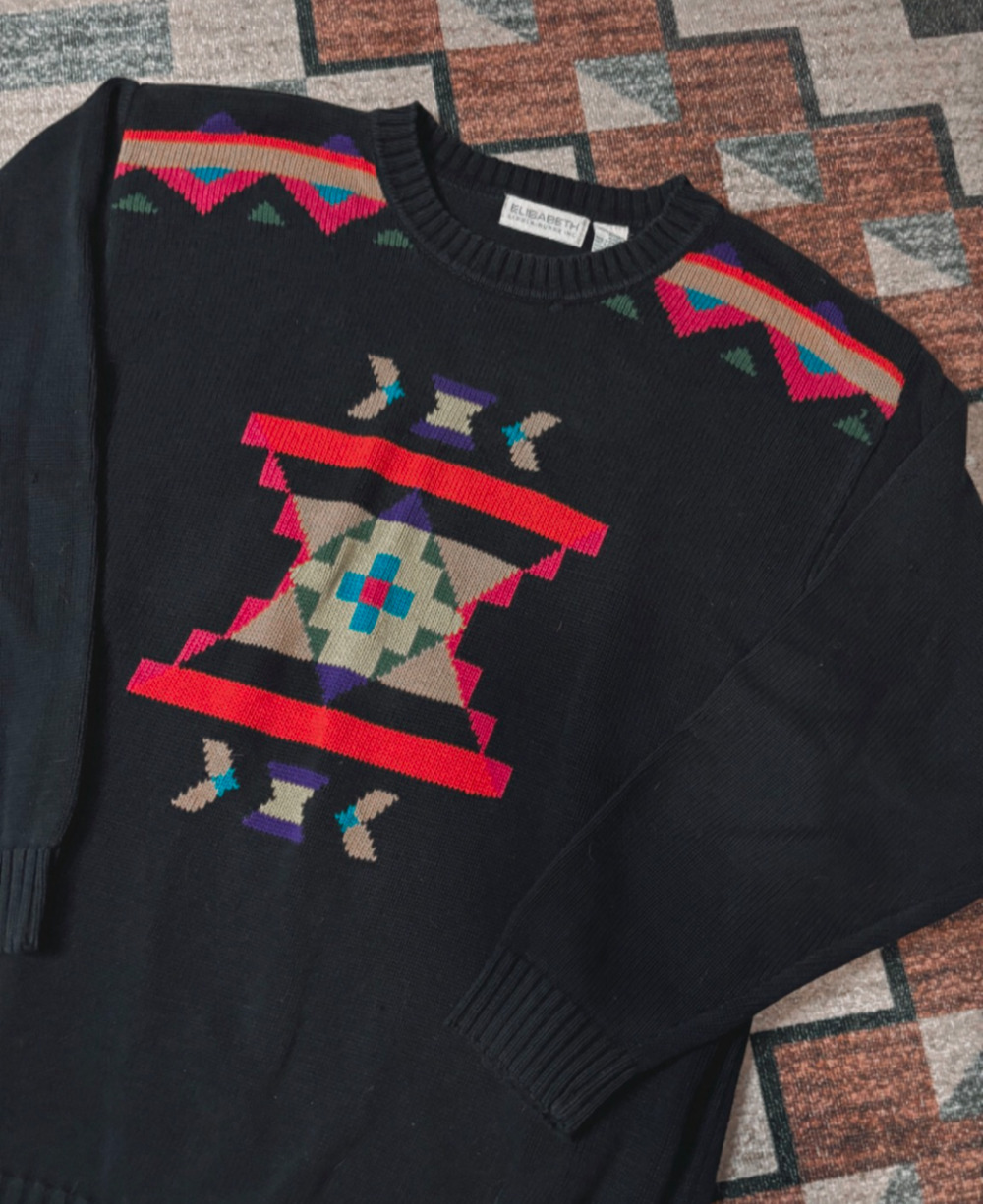 vintage aztec sweater